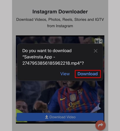 confirm download